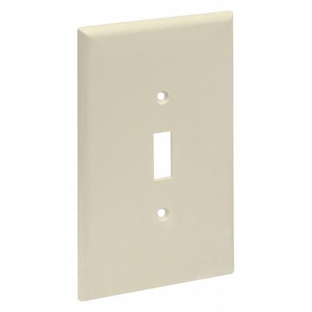 Wall Switch Jumbo Face Plate, Number of Gangs: 1 High Impact Plastic, Smooth Finish, Ivory MPN:62055