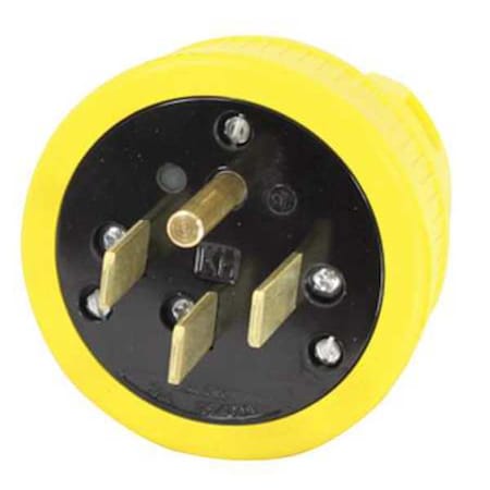 Straight Blade Plug, 14-50P, 50 A, 125/250V AC, 3 Pole, Screw Terminals, Grounded MPN:P1450DF
