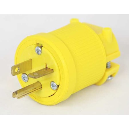 Straight Blade Plug, 6-20P, 20 A, 250V AC, 2 Pole, Screw Terminals, Grounded MPN:P620DF