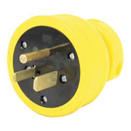 Straight Blade Plug, 6-50P, 50 A, 250V AC, 2 Pole, Screw Terminals, Grounded MPN:P650DF