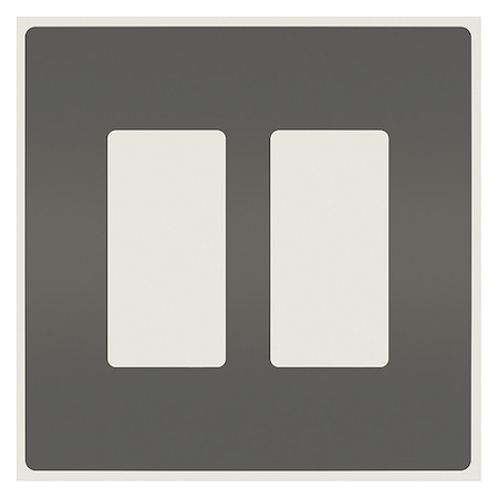 Rocker Wall Plate, Number of Gangs: 2 Plastic, Matte Finish, Black MPN:RWP262BK