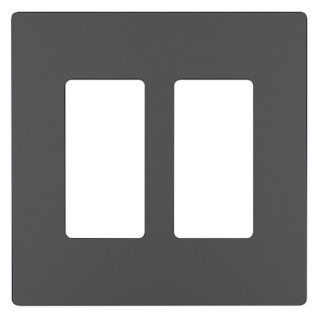 Rocker Wall Plate, Number of Gangs: 2 Plastic, Metallic Finish, Graphite MPN:RWP262GCC6