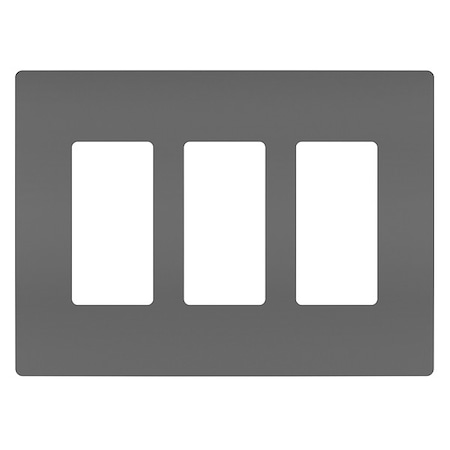 Rocker Wall Plate, Number of Gangs: 3 Plastic, Smooth Finish, Black MPN:RWP263BK