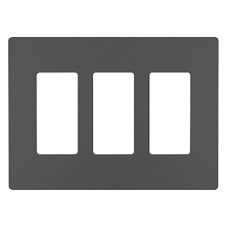 Rocker Wall Plate, Number of Gangs: 2 Plastic, Metallic Finish, Graphite MPN:RWP263GCC6