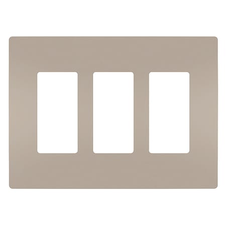 Rocker Wall Plate, Number of Gangs: 3 Plastic, Metallic Finish, Nickel MPN:RWP263NICC6