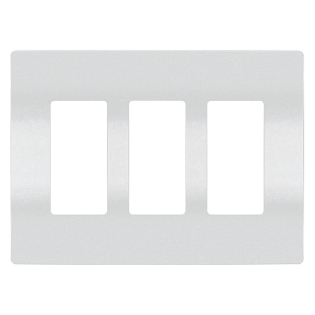 Rocker Wall Plate, Number of Gangs: 3 Plastic, Smooth Finish, White MPN:RWP263W