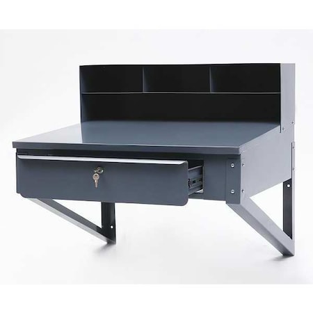 Stationary Wall Mount Desk, 37 1/2