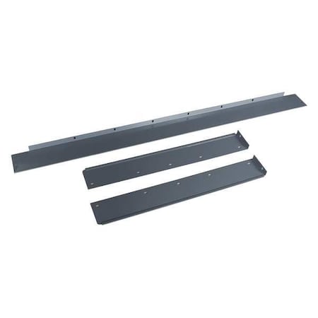 Side/Back Rail Kit, 72W x 30D x 3H, Gray MPN:5W677