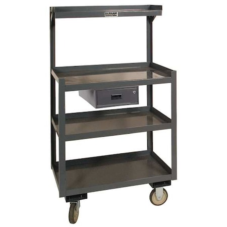 Steel Cart, 1200 Lbs, 4 Shelves, 1 Drawer MPN:PSD-2430-4-D-95