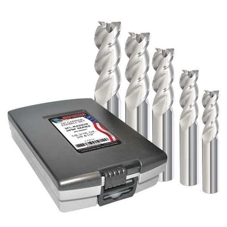 Corner Radius End Mill Set, 6