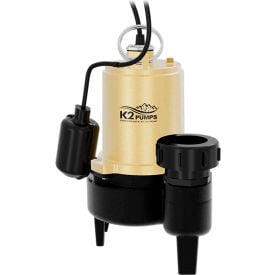 K2® Sewage Pump with Piggyback Tethered Switch and Quick Connect 3/4 HP 233 GPM SWW07501TPK