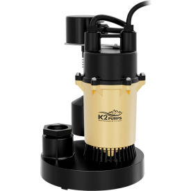 K2® 1/3 HP Cast Aluminum Sump Pump with Direct-In Vertical Switch SPA03301VDK