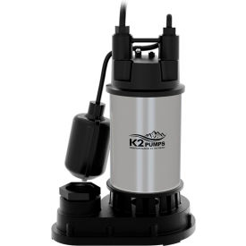 K2® 1/2 HP Direct Tethered Stainless Top Suction Sump Pump SPS05001TDK