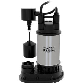 K2® 1/2 HP Vertical Stainless Top Suction Sump Pump SPS05001VDK