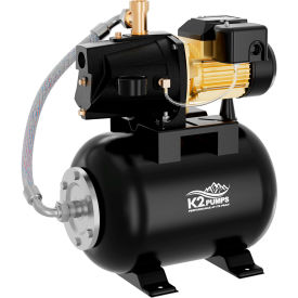 K2® 1/2 HP Cast Iron Shallow Well Jet Pump and Tank System 7.2 GPM WPS05002TK