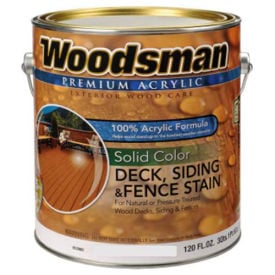Woodsman 100 Acrylic Latex Deck Siding & Fence Wood Stain Redwood Gallon - 149306 149306
