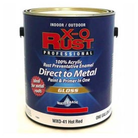 X-O Rust Anti-Rust Enamel Gloss Finish Hot Red Gallon - 176841 176841