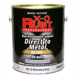X-O Rust Oil Base DTM Enamel Gloss Finish Machinery Gray Gallon - 802579 802579