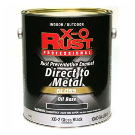 X-O Rust Oil Base DTM Enamel Gloss Finish Gloss Black Gallon - 802603 802603