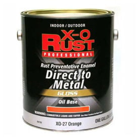 X-O Rust Oil Base DTM Enamel Gloss Finish Orange Gallon - 802702 802702