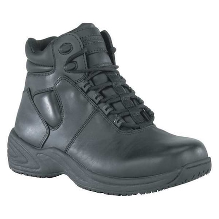 Women's Hiker Shoe, 6 W, Leather, Black MPN:G124