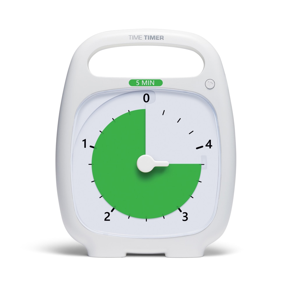 Time Timer PLUS Timer, 5 Minutes, White MPN:TTM05W