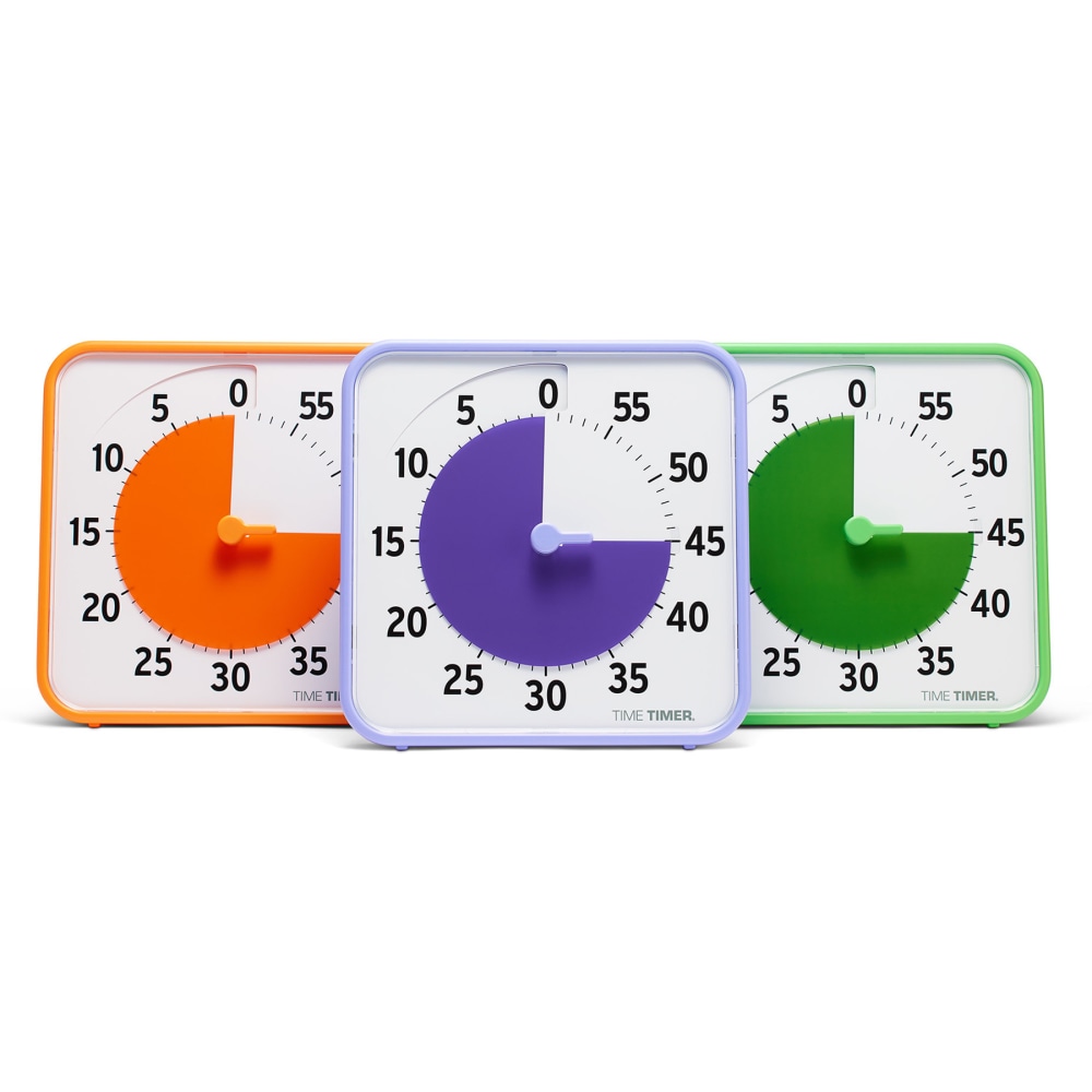 Time Timer Original Timer Sets, Secondary Colors, Pack Of 3 Sets MPN:TTMTT08BSEC3W