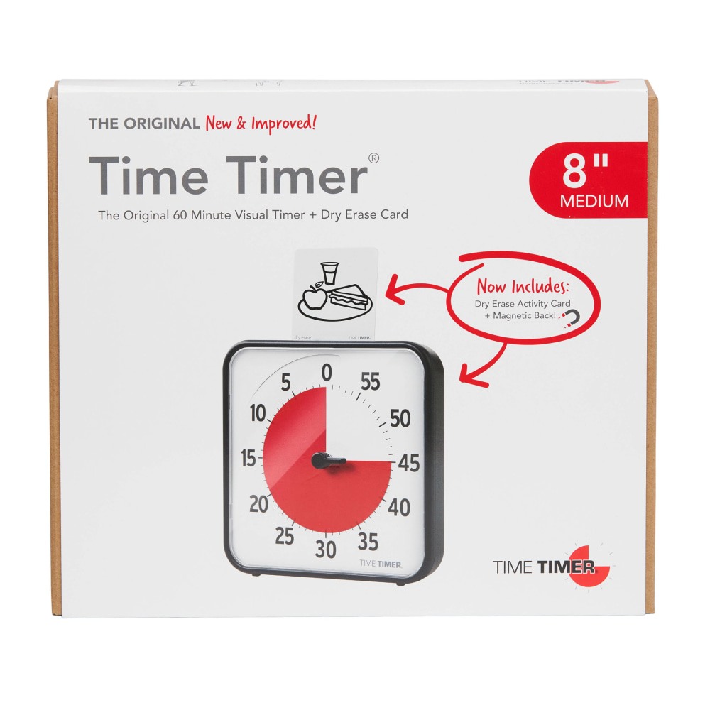 Time Timer Original Timer, 8in, Black MPN:TTMTT08BW