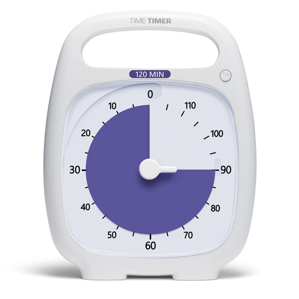 Time Timer PLUS Timer, 120 Minutes, White MPN:TTMTT120W