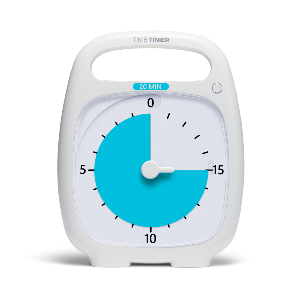Time Timer PLUS Timer, 20 Minutes, White MPN:TTMTT20W