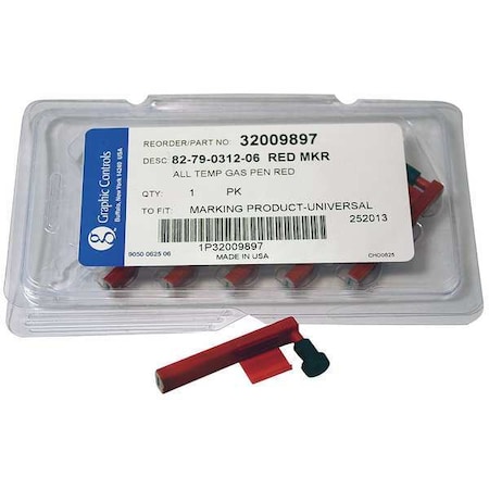 Chart Recorder Pen, Red, 0.537 In Bold, PK6 MPN:82-79-0312-06 - RED DIFFERENTIAL PENS