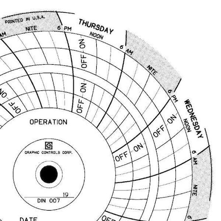 Circular Paper Chart, 7 day, 60 pkg MPN:Chart 007