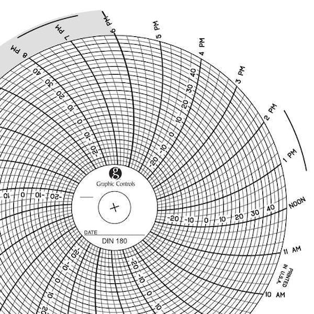 Circular Paper Chart, 24 hr, 60 pkg MPN:Chart 180