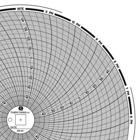 Circular Paper Chart, 24 hr, 60 pkg MPN:Chart 411