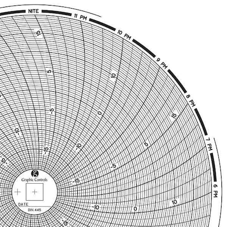 Circular Paper Chart, 24 hr, 60 pkg MPN:Chart 445