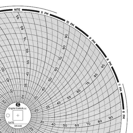 Circular Paper Chart, 24 hr, 60 pkg MPN:Chart 446