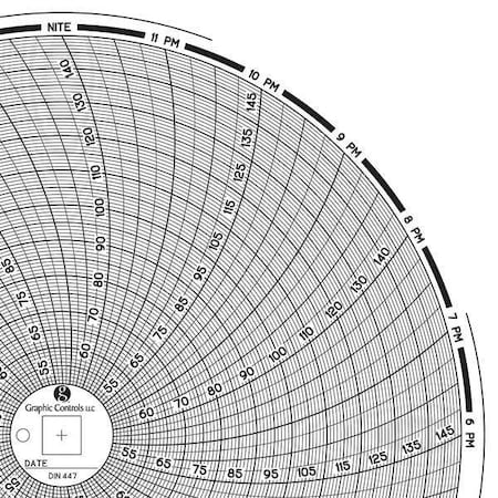 Circular Paper Chart, 24 hr, 60 pkg MPN:Chart 447