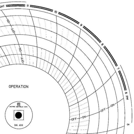 Circular Paper Chart, 24 hr, 60 pkg MPN:Chart 469