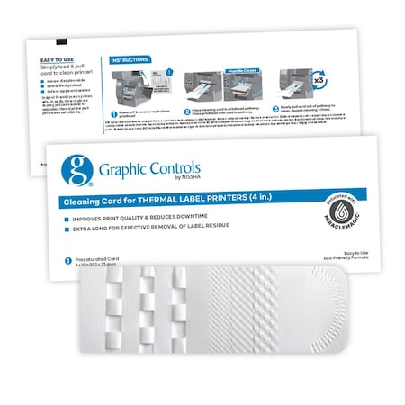 THERMAL LABEL PRINTER CLEANER CARD, PK 13 MPN:700002676