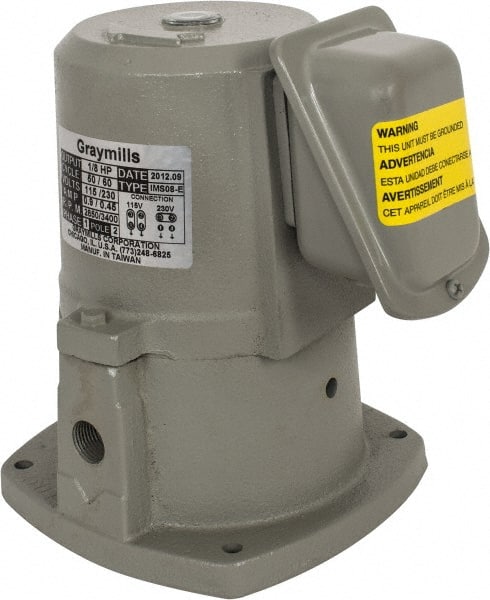 Suction Pump: 1/8 hp, 115/230V, 0.7/0.35A, 1 Phase, 3,450 RPM, Cast Iron Housing MPN:IMS08-E