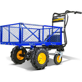 Goodyear Electric Yard Cart 48V Li-Ion Battery 660 lb. Load Capacity Blue GUO104