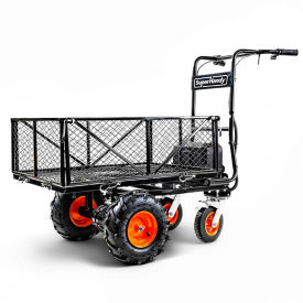 SuperHandy Electric Yard Cart 12V 7Ah AGM Battery 660 lb. Load Capacity Black GUO122