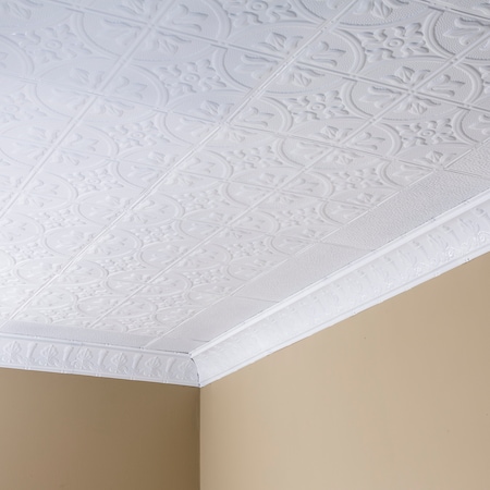 Jamestown Ceiling Tile, 24 in W x 24 in L, 15/16 in Grid Size, 5 PK MPN:T5100