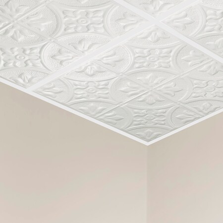 Jamestown Ceiling Tile, 24 in W x 24 in L, 15/16 in Grid Size, 5 PK MPN:Y5101