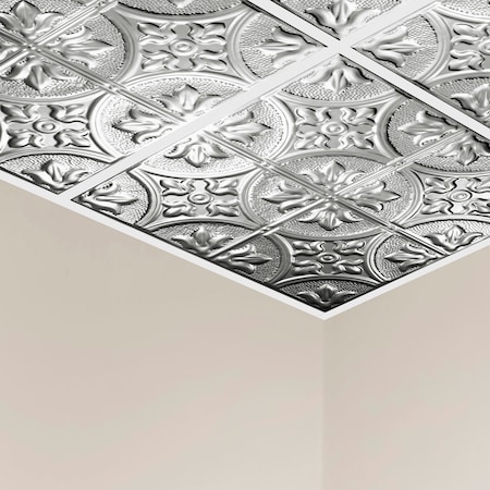 Jamestown Ceiling Tile, 24 in W x 24 in L, 15/16 in Grid Size, 5 PK MPN:Y5103