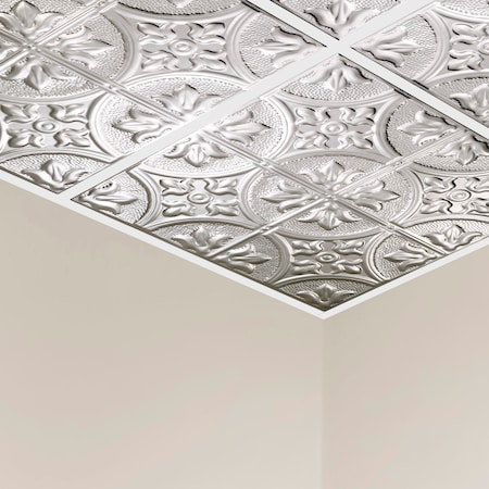 Jamestown Ceiling Tile, 24 in W x 24 in L, 15/16 in Grid Size, 5 PK MPN:Y5104