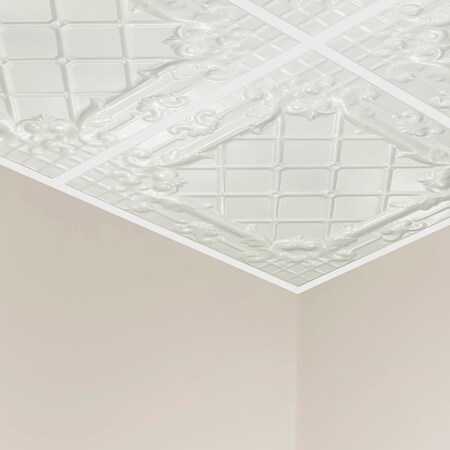 Toledo Ceiling Tile, 24 in W x 24 in L, 15/16 in Grid Size, 5 PK MPN:Y5500