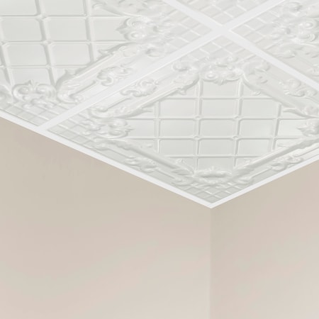 Toledo Ceiling Tile, 24 in W x 24 in L, 15/16 in Grid Size, 5 PK MPN:Y5501