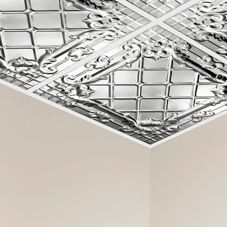 Toledo Ceiling Tile, 24 in W x 24 in L, 15/16 in Grid Size, 5 PK MPN:Y5503