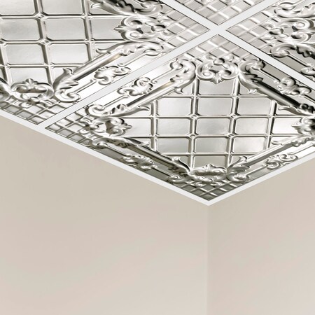 Toledo Ceiling Tile, 24 in W x 24 in L, 15/16 in Grid Size, 5 PK MPN:Y5504